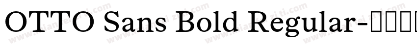 OTTO Sans Bold Regular字体转换